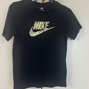 Nike Black Tee with Iridescent Logo